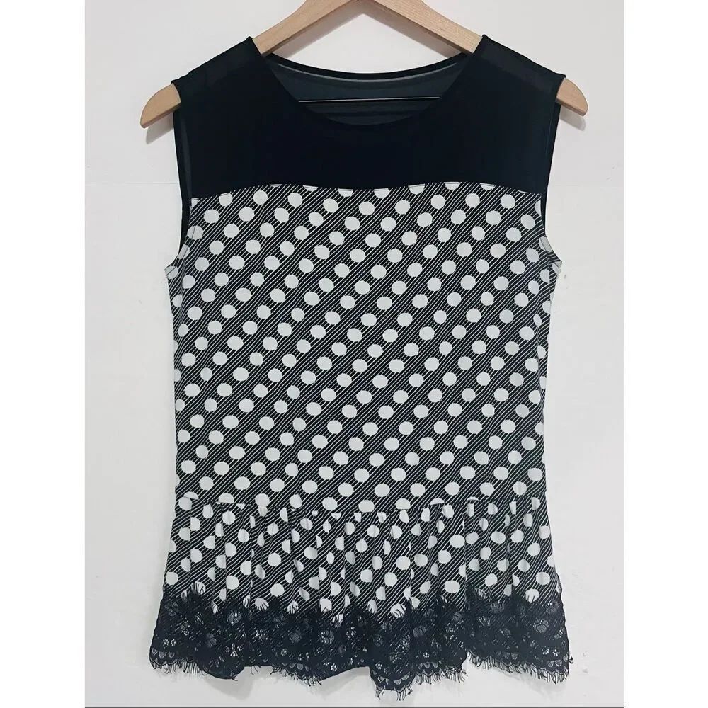 Ann Taylor Sleeveless Peplum Top   Size S